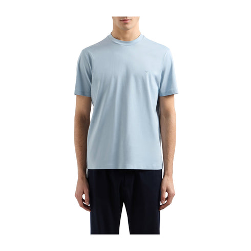 Emporio Armani T-shirt T-shirt Uomo Travel misto cotone Celeste P25 - EMPORIO ARMANIEM000983AF13669 - U9275 - S - Francavilla Moda